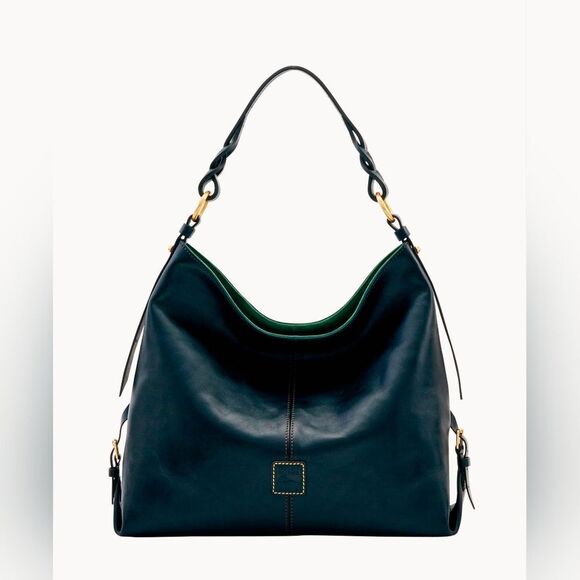 Dooney & Bourke Handbags - Dooney & Bourke Florentine Leather Twist Sac Shoulder Bag Teal